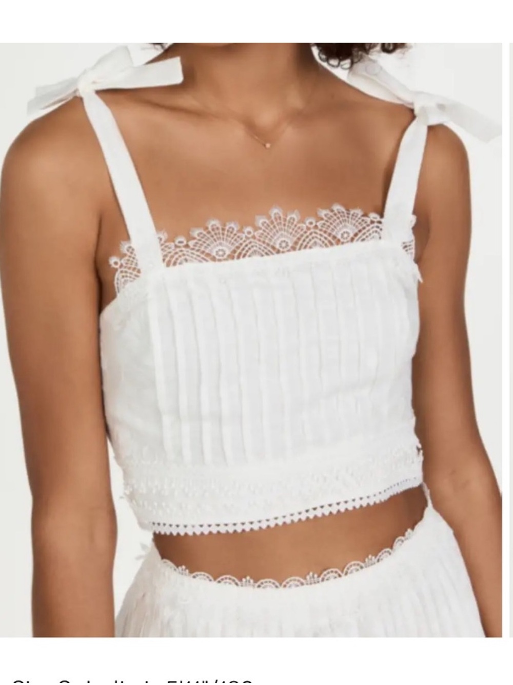 WAIMARI Ava Crop Top In white Size Small 100% Cotton